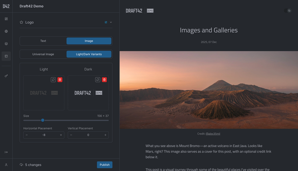 Draft42 site configurator interface